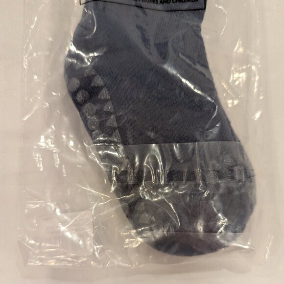 NWT GoBabyGo Non-Slip Rubber Grip Tall Socks (Navy, Organic Cotton Terry) - Picture 9 of 9